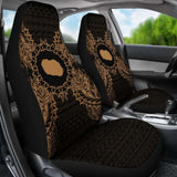 Cook Islands Car Seat Cover - Cook Islands Flag Map Gold - 105905 - YourCarButBetter