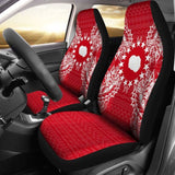 Cook Islands Car Seat Cover - Cook Islands Flag Map Red White - 105905 - YourCarButBetter