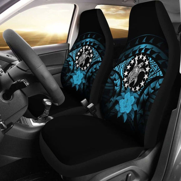 Cook Islands Car Seat Cover Turquoise Hibiscus 232125 - YourCarButBetter