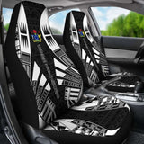 Cook Islands Car Seat Covers - Polynesian Tattoo Black - 9 174914 - YourCarButBetter