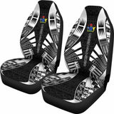 Cook Islands Car Seat Covers - Polynesian Tattoo Black - 9 174914 - YourCarButBetter