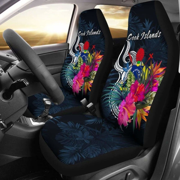 Cook Islands Car Seat Covers Polynesian Tropical Flower 105905 - YourCarButBetter