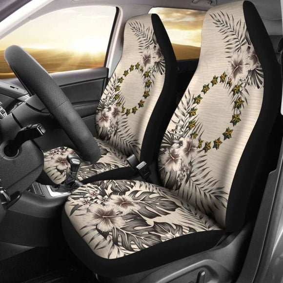 Cook Islands Car Seat Covers The Beige Hibiscus (Set Of Two) 7 232125 - YourCarButBetter
