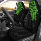 Cook Islands Polynesian Car Seat Covers - Green Turtle - Amazing 091114 - YourCarButBetter