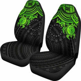 Cook Islands Polynesian Car Seat Covers - Green Turtle - Amazing 091114 - YourCarButBetter