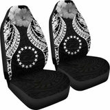 Cook Islands Polynesian Car Seat Covers Pride Seal And Hibiscus Black - 232125 - YourCarButBetter