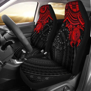Cook Islands Polynesian Car Seat Covers - Red Turtle - Amazing 091114 - YourCarButBetter