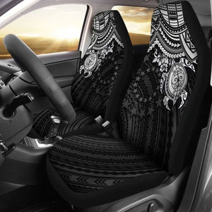 Cook Islands Polynesian Car Seat Covers - White Turtle - Amazing 091114 - YourCarButBetter