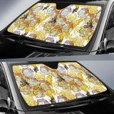 Cool Bee Honeycomb Leaves Pattern Car Auto Sun Shades 182102 - YourCarButBetter