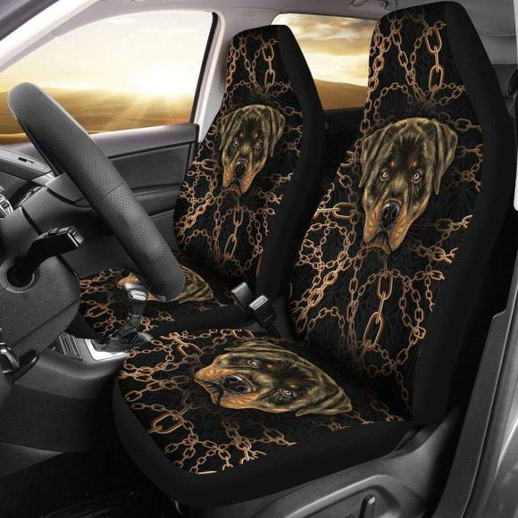 Cool Face Rottweiler Car Seat Covers 201309 - YourCarButBetter