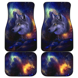 Cool Galaxy Wolf Car Floor Mats 211902 - YourCarButBetter