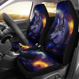 Cool Galaxy Wolf Car Set Covers 211902 - YourCarButBetter