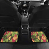 Cool Geometric Lime Pattern Front And Back Car Mats 194013 - YourCarButBetter