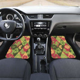 Cool Geometric Lime Pattern Front And Back Car Mats 194013 - YourCarButBetter