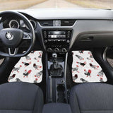 Cool Rooster Chicken Cock Floral Ornament Background Front And Back Car Mats 181703 - YourCarButBetter