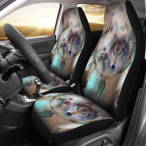 Cool Wolf Dream Catcher Car Seat Covers 212002 - YourCarButBetter