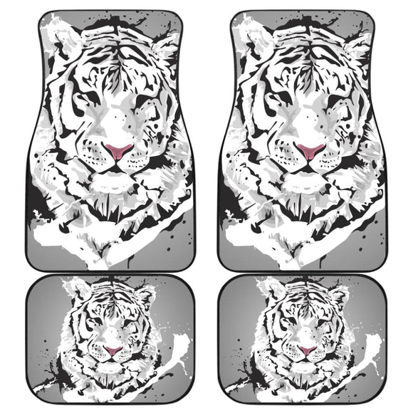Coolest Tiger Car Floor Mats Custom Accessories Gift Idea 212701 - YourCarButBetter