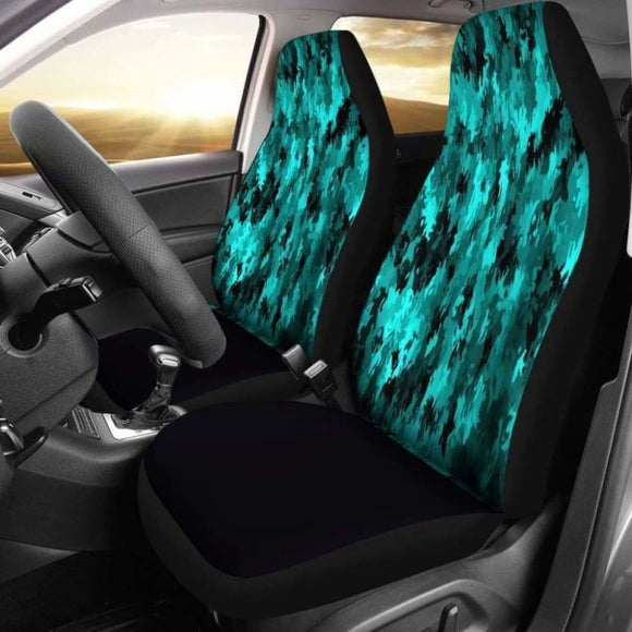Coral Teal Camo Car Seat Covers 112608 - YourCarButBetter
