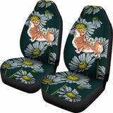 Corgi Car Seat Covers Daisies 1 102802 - YourCarButBetter