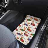 Corgi Christmas Pattern Front And Back Car Mats 160830 - YourCarButBetter