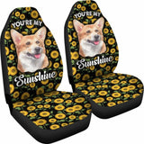 Corgi Dog You’re My Sunshine Sunflower Car Seat Covers 210202 - YourCarButBetter