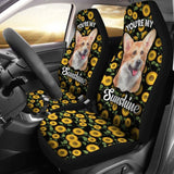 Corgi Dog You’re My Sunshine Sunflower Car Seat Covers 210202 - YourCarButBetter