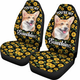 Corgi Dog You’re My Sunshine Sunflower Car Seat Covers 210202 - YourCarButBetter