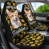 Corgi Dog You’re My Sunshine Sunflower Car Seat Covers 210202 - YourCarButBetter