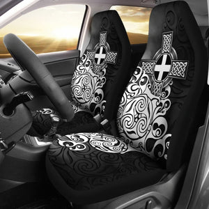 Cornwall Car Seat Covers - Cornish Flag With Celtic Cross 184610 - YourCarButBetter
