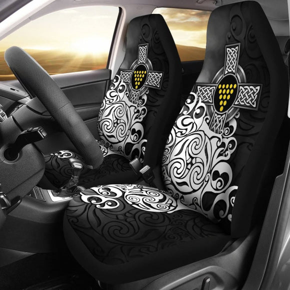 Cornwall Car Seat Covers - Duke Of Cornwall Flag With Celtic Cross 184610 - YourCarButBetter