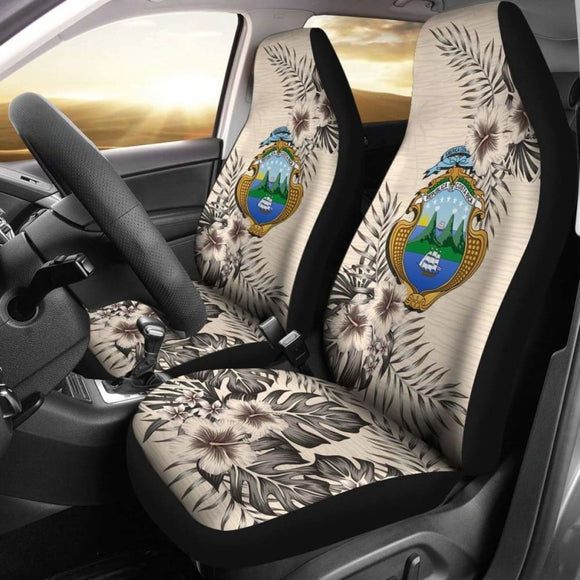 Costa Rica Car Seat Covers The Beige Hibiscus (Set Of Two) 7 232125 - YourCarButBetter