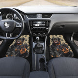 Couple Rottweilers For Rottweilers Lovers Paw Print Car Floor Mats 212701 - YourCarButBetter