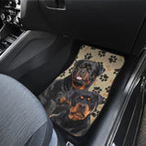 Couple Rottweilers For Rottweilers Lovers Paw Print Car Floor Mats 212701 - YourCarButBetter