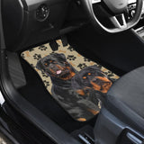 Couple Rottweilers For Rottweilers Lovers Paw Print Car Floor Mats 212701 - YourCarButBetter