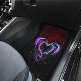 Couple Valentine Dragons Roses And Heart Car Floor Mats 211604 - YourCarButBetter