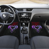 Couple Valentine Dragons Roses And Heart Car Floor Mats 211604 - YourCarButBetter