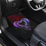 Couple Valentine Dragons Roses And Heart Car Floor Mats 211604 - YourCarButBetter