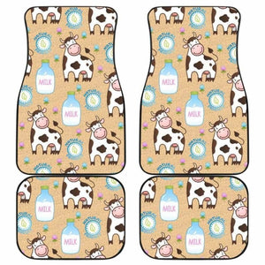 Cow Bottle Of Milk Pattern Front And Back Car Mats 144730 - YourCarButBetter