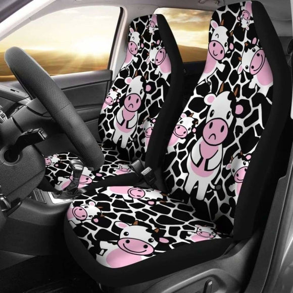 Cow Car Seat Covers Love 144730 - YourCarButBetter