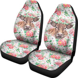 Cow Peony Carseat Covers 103131 - YourCarButBetter