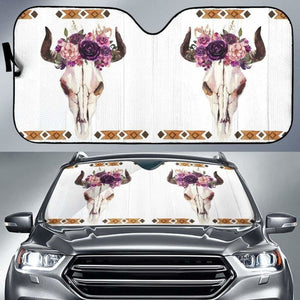 Cow Skull Car Sun Shades 172609 - YourCarButBetter