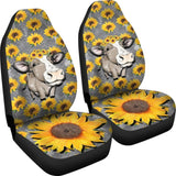 Cow With Sunflowers Car Seat Covers 103131 - YourCarButBetter