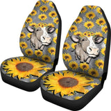 Cow With Sunflowers Car Seat Covers 103131 - YourCarButBetter