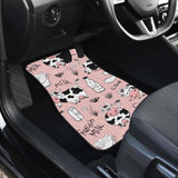 Cows Milk Product Pink Background Front And Back Car Mats 144730 - YourCarButBetter