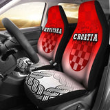Croatia Car Seat Covers - Croatian Wattle Coat Of Arms - 105905 - YourCarButBetter