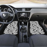 Crow Dark Floral Pattern Front And Back Car Mats 153908 - YourCarButBetter