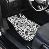 Crow Dark Floral Pattern Front And Back Car Mats 153908 - YourCarButBetter