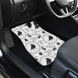 Crows Floral Wreath Rabbit Pattern Front And Back Car Mats 153908 - YourCarButBetter