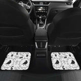 Crows Floral Wreath Rabbit Pattern Front And Back Car Mats 153908 - YourCarButBetter