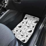 Crows Floral Wreath Rabbit Pattern Front And Back Car Mats 153908 - YourCarButBetter